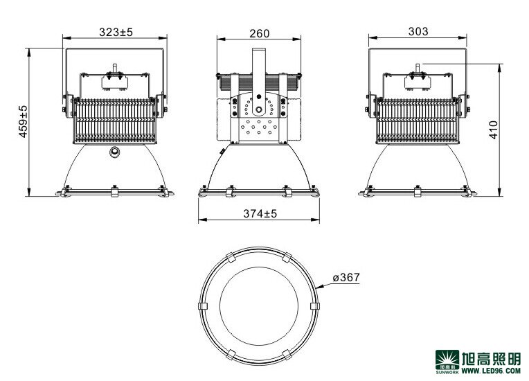 高檔高端SWK205-100w高效LED工礦燈，LED工廠燈廠家直銷(xiāo)，LED節(jié)能燈體育場(chǎng)館